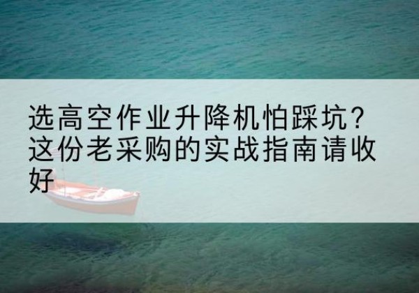向阳高空作业升降机厂家推荐-选高空作业升降机怕踩坑？这份老采购的实战指南请收好