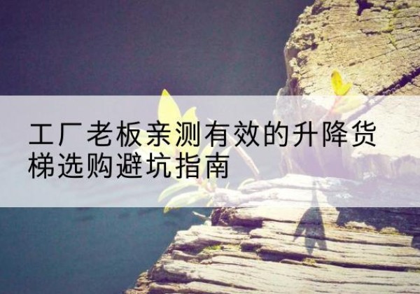 向阳升降货梯怎么选-工厂老板亲测有效的升降货梯选购避坑指南